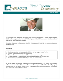Fixed Income Commentary June 5, 2014