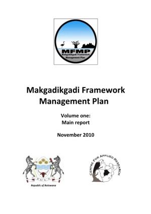 Makgadikgadi Framework Management Plan