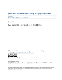 JGI Volume 12, Number 1 - Full Issue