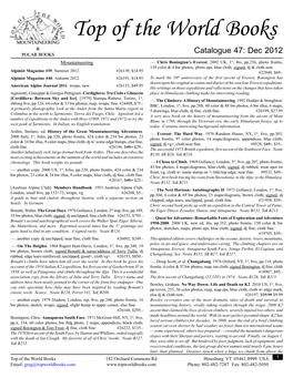 Catalogue 47: Dec 2012