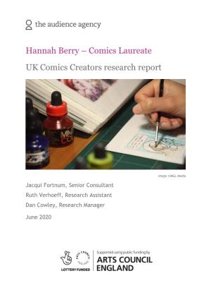 Comics Laureate UK Comics Creators Research Report