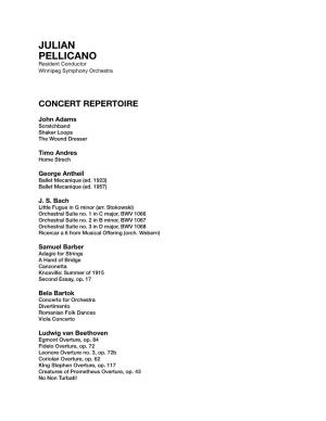 Julian Pellicano Repertoire Copy