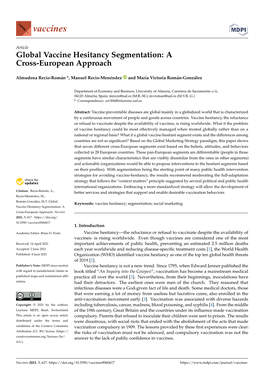 Global Vaccine Hesitancy Segmentation: a Cross-European Approach