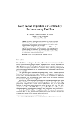 Deep Packet Inspection on Commodity Hardware Using Fastflow