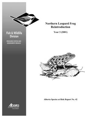 Northern Leopard Frog Reintroduction
