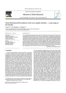 Three-Dimensional Flow Patterns at the River-Aquifer Interface - a Case Study at the Danube