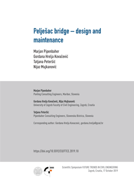 Pelješac Bridge – Design and Maintenance