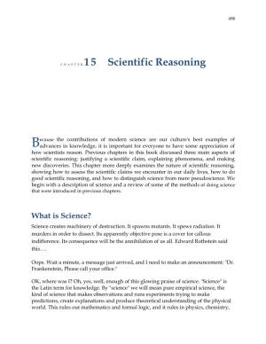 C H a P T E R 1 5 Scientific Reasoning
