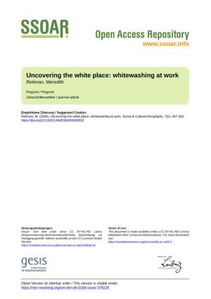 Uncovering the White Place: Whitewashing at Work Reitman, Meredith