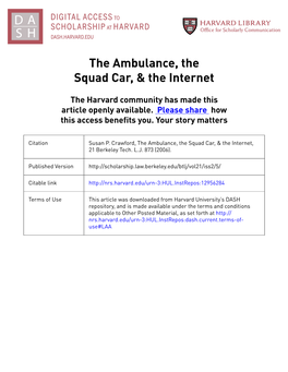 The Ambulance the Squad Car & the Internet.Pdf