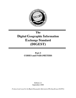 Digital Geographic Information Exchange Standard (DIGEST)