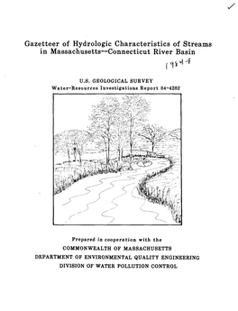 Gazetteer of Hydrologic Characteristics of Streams in Massachusetts--Connecticut River Basin (4~11\--'9