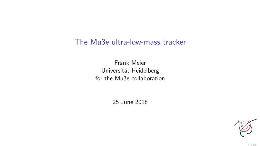 The Mu3e Ultra-Low-Mass Tracker