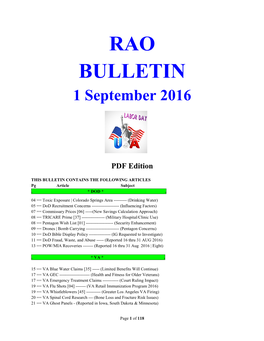 Bulletin 160901 (PDF Edition)