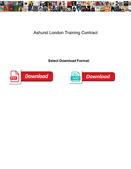 Ashurst London Training Contract