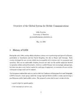 1 History of GSM