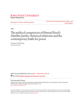 The Political Conspiracies of Ishmael Reed's Mumbo Jumbo: Historical Relativism and the Contemporary Battle for Power Benjamin Clark Bishop Iowa State University