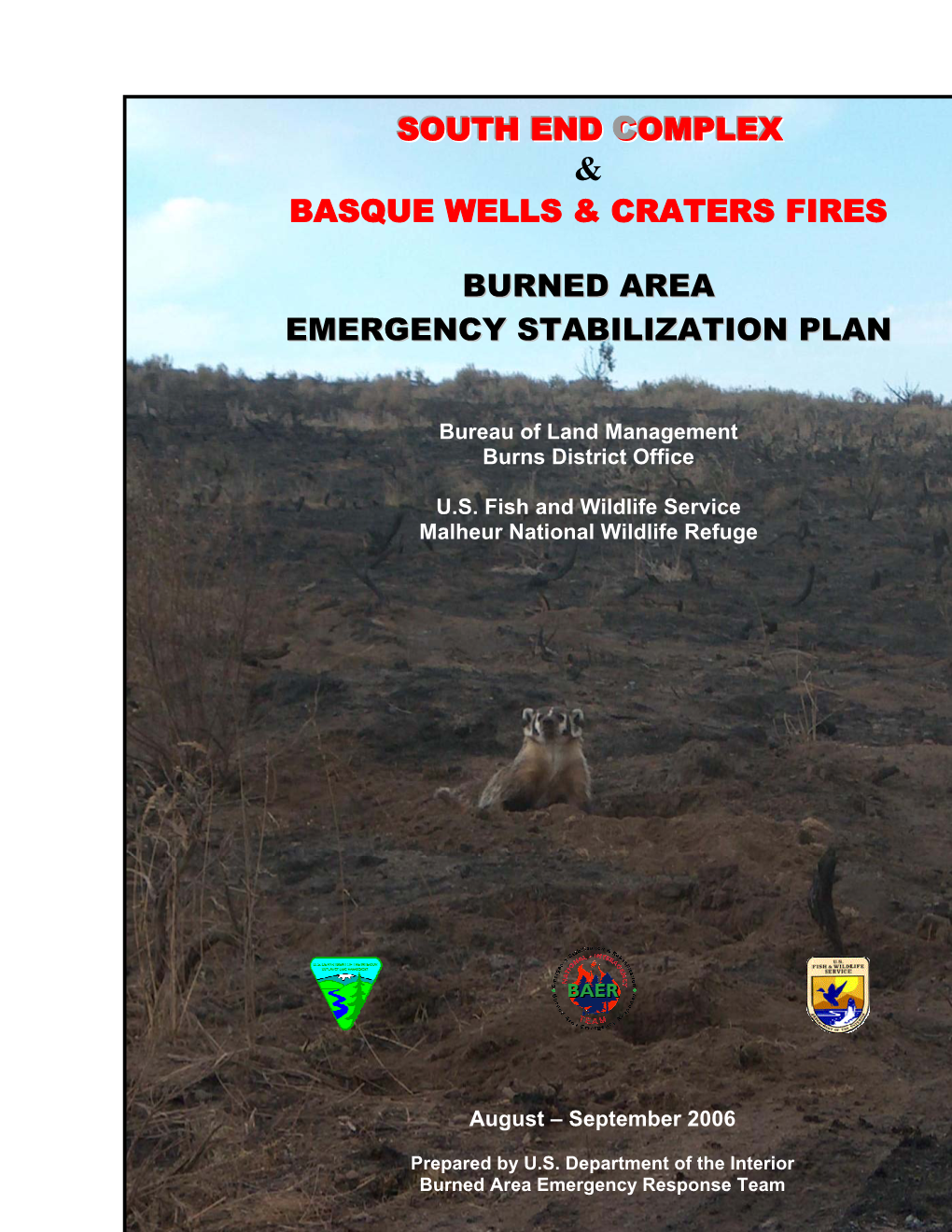 South End Complex Basque Wells & Craters Fires C