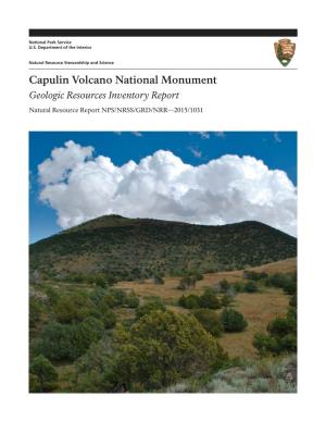 Capulin Volcano National Monument: Geologic Resources Inventory Report