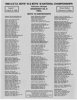 1998 U.S.T.A. Boys' 16 & Boys' 18 National Championships