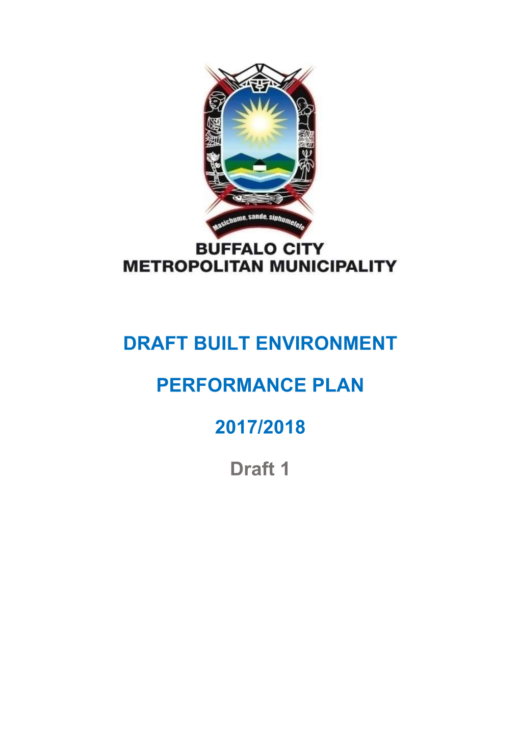 Draft Built Environment Performance Plan 2017/2018