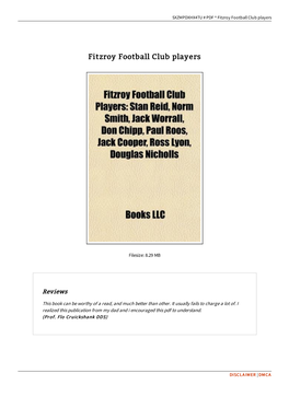 Get Book // Fitzroy Football Club Players