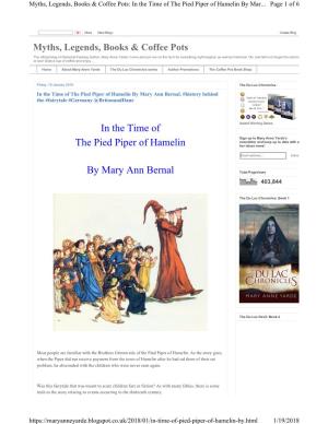 In the Time of the Pied Piper of Hamelin by Mary Ann Bernal