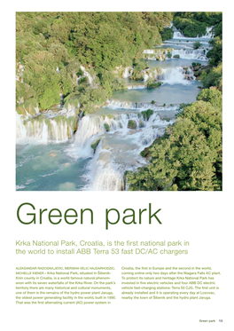 Krka National Park, Croatia, Is the First National Park in the World to Install ABB Terra 53 Fast DC/AC Chargers