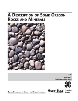 A Description of Some Oregon Rocks and Minerals