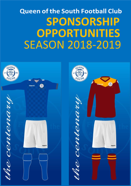Sponsorship Opportunities Season 2018-2019