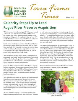 Celebrity Steps up to Lead Rogue River Preserve Acquisition