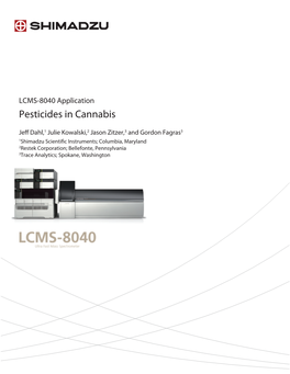 LCMS-8040 Application Pesticides in Cannabis