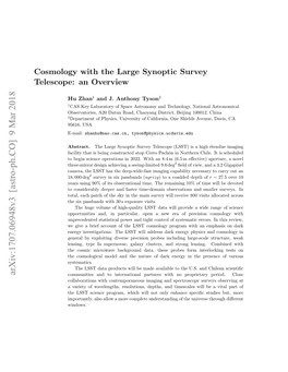 Cosmology with the Large Synoptic Survey Telescope: an Overview