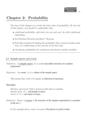 Chapter 2: Probability