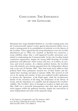 Conclusion: the Endurance of the Levellers