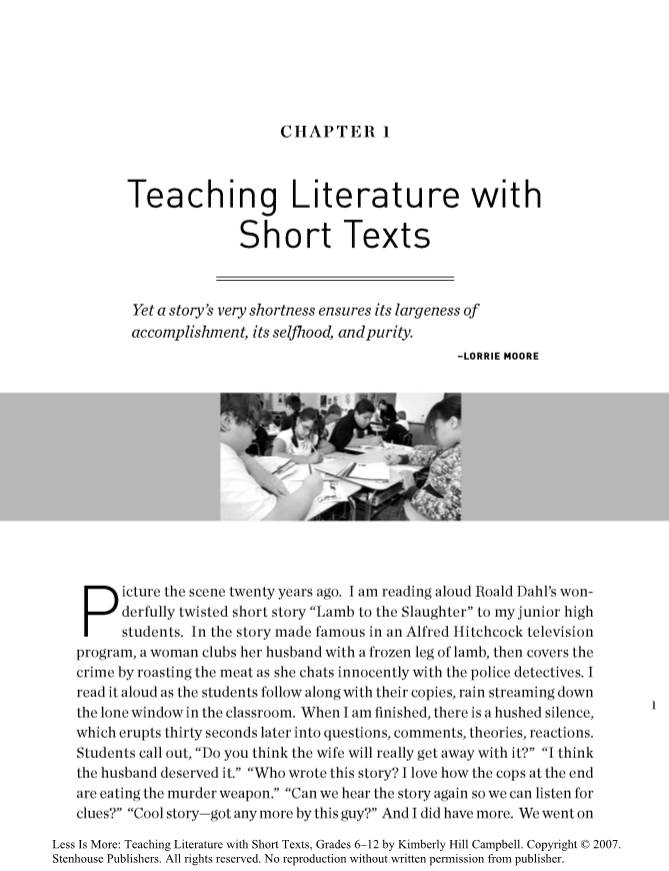 Teaching Literature with Short Texts