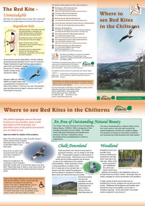 Where to See Red Kites in the Chilterns AREA of OUTSTANDING NATURAL BEAUTY