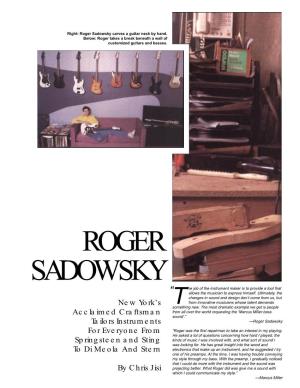 Roger Sadowsky Carves a Guitar Neck by Hand