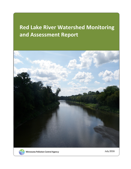 Red Lake River Watershed Monitoring and Assessment Report