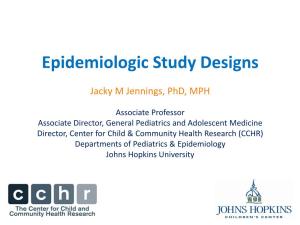 Epidemiologic Study Designs