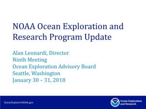 2018 Ocean Exploration and Research Program Update (Leonardi)