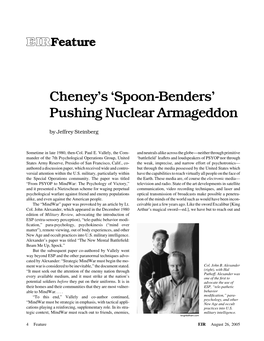 Cheney's 'Spoon-Benders' Pushing Nuclear Armageddon