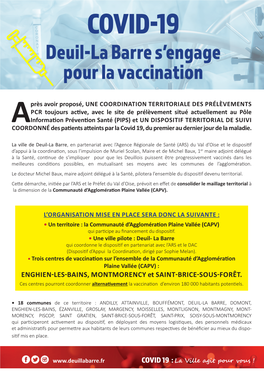 COVID-19 Deuil-La Barre S’Engage Pour La Vaccination