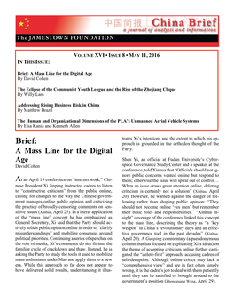 Brief: a Mass Line for the Digital Age by David Cohen