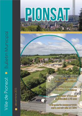 Ville De Pionsat Bulletin Municipal