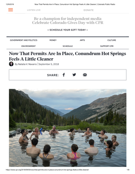 Now That Permits Are in Place, Conundrum Hot Springs Feels a Little Cleaner | Colorado Public Radio