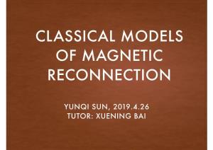 Classical Models of Magnetic Reconnection