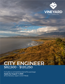 City Engineer $82,500 - $120,250