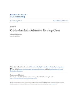 Oakland Athletics Arbitration Hearings Chart Edmund P