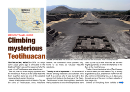 Climbing Mysterious Teotihuacan AVENUE of the DEAD the Aincent City's Main Street Was Once Lined with Fine Temples